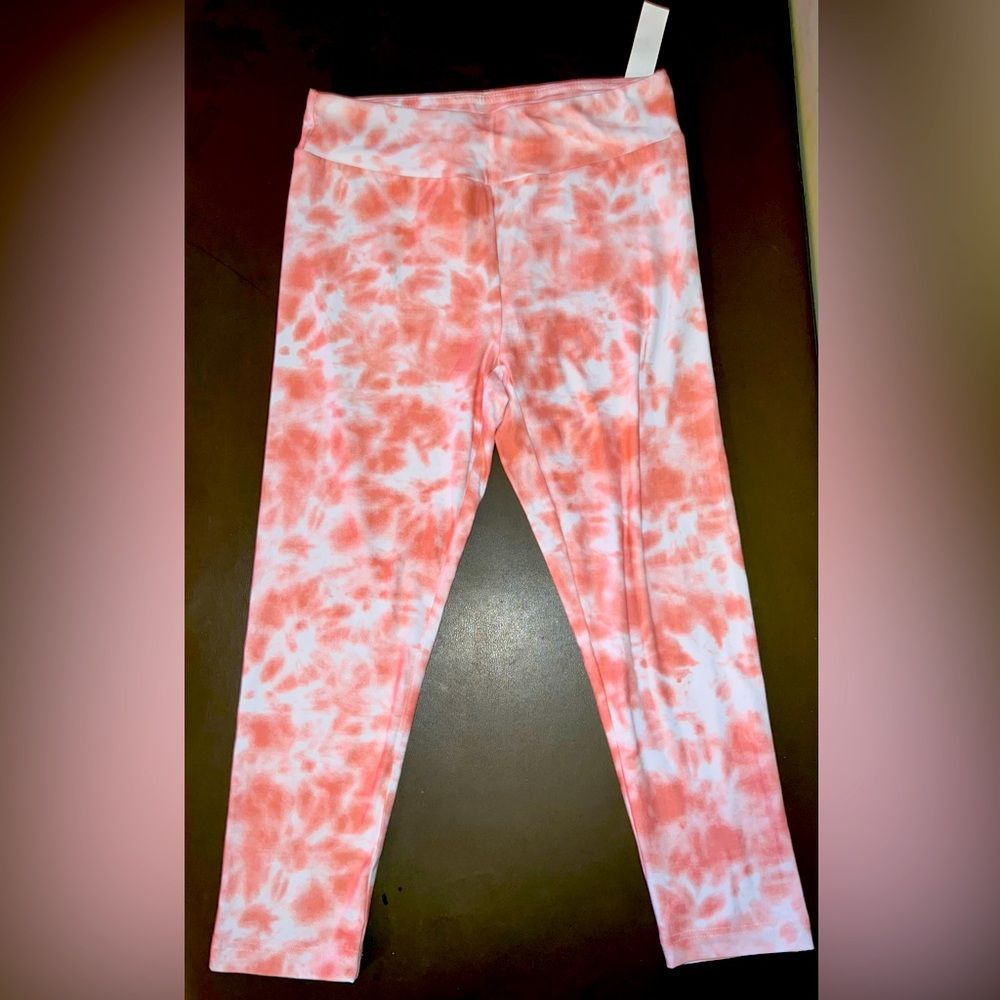 Women’s time and tru blush pink and white high rise fitted leggings size S NWT*